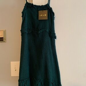 Le Lis Women’s Hunter Green Ruffle Dress